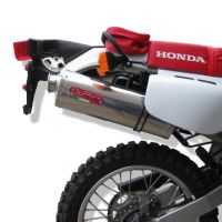 Exhaust compatible with Honda XR600R 1988-1998, Trioval, Slip-on exhaust including removable db killer and link pipe, EPA-compliant 