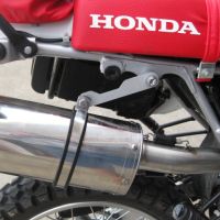 Exhaust compatible with Honda XR650L 1993-2025, Trioval, Slip-on exhaust including link pipe and removable db killer 