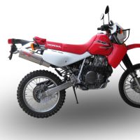 Exhaust compatible with Honda XR650L 1993-2025, Trioval, Slip-on exhaust including link pipe and removable db killer 