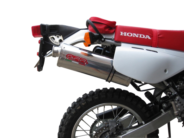 Exhaust compatible with Honda XR650L 1993-2025, Trioval, Slip-on exhaust including link pipe and removable db killer 