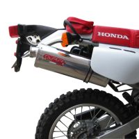 Exhaust compatible with Honda XR650L 1993-2025, Trioval, Slip-on exhaust including link pipe and removable db killer 