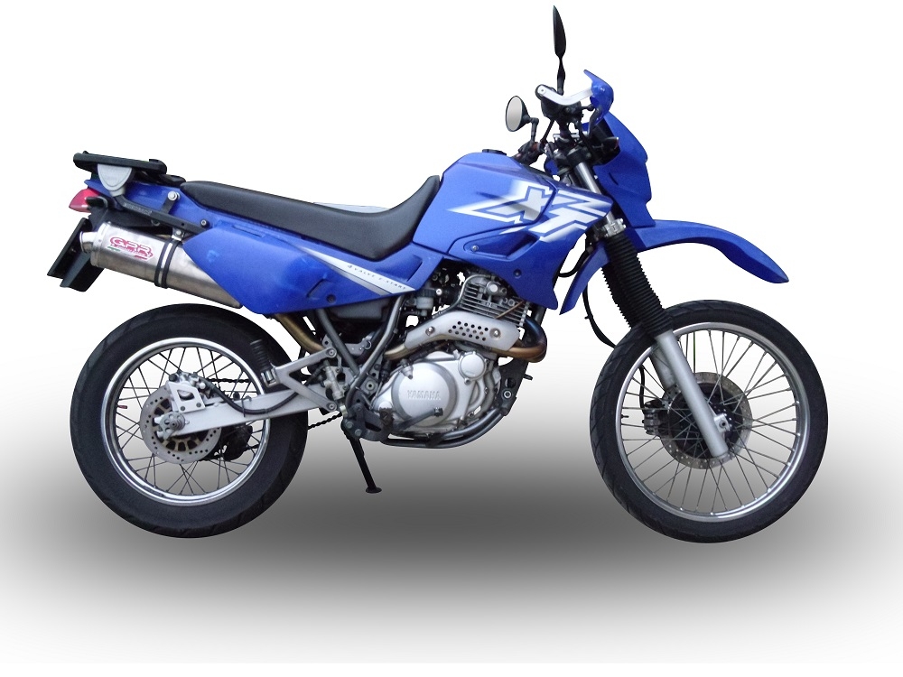 Exhaust compatible with Yamaha Xt 600 - E - K 1985-2002, Trioval, Slip-on exhaust including removable db killer and link pipe, EPA-compliant 