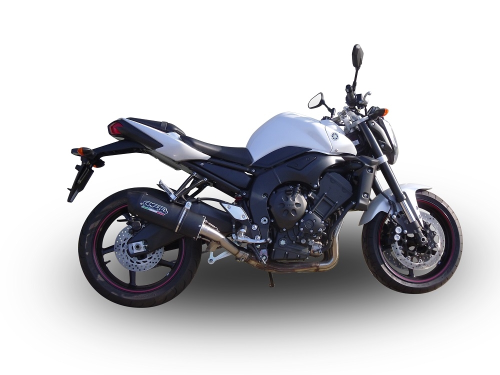 Exhaust compatible with Yamaha FZ1 2006-2014, Furore Nero, Slip-on exhaust including removable db killer and link pipe, not EPA-compliant 