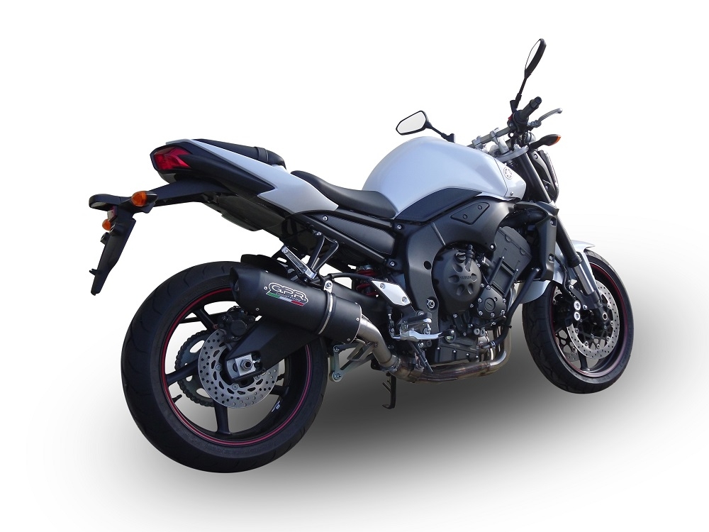 Exhaust compatible with Yamaha FZ1 2006-2014, Furore Nero, Slip-on exhaust including removable db killer and link pipe, not EPA-compliant 