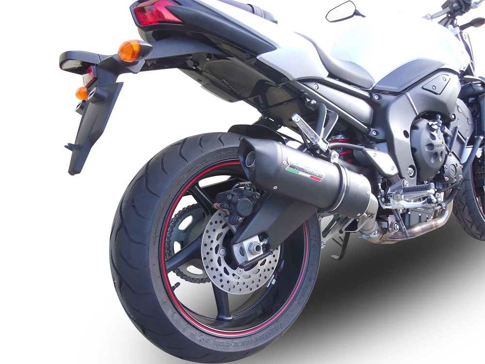 Exhaust compatible with Yamaha FZ1 2006-2014, Furore Nero, Slip-on exhaust including removable db killer and link pipe, not EPA-compliant 