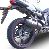 Exhaust compatible with Yamaha FZ1 2006-2014, Furore Nero, Slip-on exhaust including removable db killer and link pipe, not EPA-compliant 