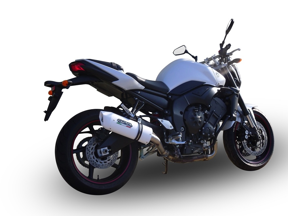 Exhaust compatible with Yamaha FZ1 2006-2014, Albus Ceramic, Slip-on exhaust including removable db killer and link pipe, not EPA-compliant 