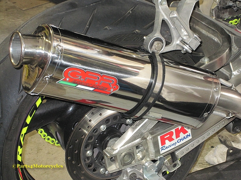 Exhaust compatible with Yamaha Yzf 750 1993-1998, Trioval, Slip-on exhaust including removable db killer and link pipe, EPA-compliant 