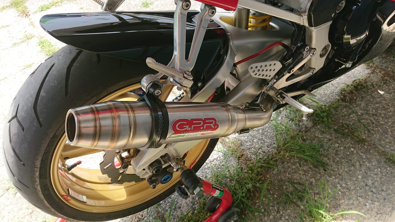 Exhaust compatible with Yamaha YZF 1000 R1 1998-2001, Deeptone Inox, Slip-on exhaust including removable db killer and link pipe, EPA-compliant 