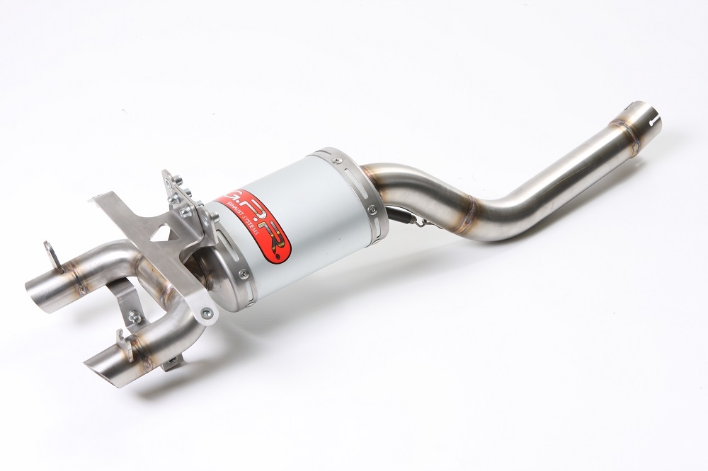 Exhaust compatible with Yamaha Fz6 600-Fazer S1-S2 2004-2013, Alluminio Ghost, Slip-on exhaust including removable db killer and link pipe, EPA-compliant 
