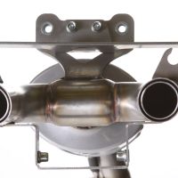 Exhaust compatible with Yamaha Fz6 600-Fazer S1-S2 2004-2013, Alluminio Ghost, Slip-on exhaust including removable db killer and link pipe, EPA-compliant 