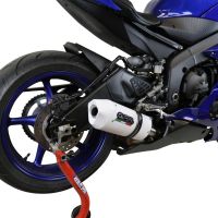 Exhaust compatible with Yamaha Yzf R6 2017-2025, Albus Evo4, Slip-on exhaust including removable db killer and link pipe, EPA-compliant 