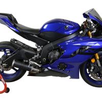 Exhaust compatible with Yamaha Yzf R6 2017-2025, M3 Black Titanium, Slip-on exhaust including removable db killer and link pipe, EPA-compliant 