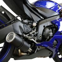 Exhaust compatible with Yamaha Yzf R6 2017-2025, M3 Black Titanium, Slip-on exhaust including removable db killer and link pipe, EPA-compliant 