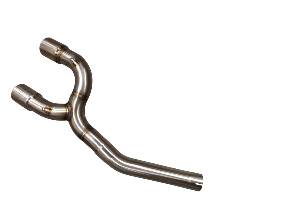 Exhaust compatible with Yamaha Fz6 600-Fazer S1-S2 2004-2013, M3 Poppy , Dual slip-on including removable db killers and link pipes, EPA-compliant 