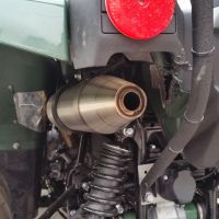 Exhaust compatible with Yamaha Grizzly 550 2007-2024, Deeptone Atv, Slip-on exhaust including removable db killer and link pipe, EPA-compliance NOT required 