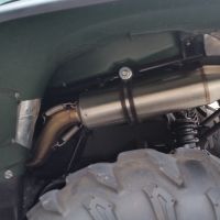 Exhaust compatible with Yamaha Grizzly 550 2007-2024, Deeptone Atv, Slip-on exhaust including removable db killer and link pipe, EPA-compliance NOT required 