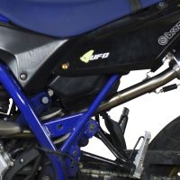 Exhaust compatible with Yamaha WR125X 2009-2014, Furore Nero, Slip-on exhaust including removable db killer and link pipe, EPA-compliant 