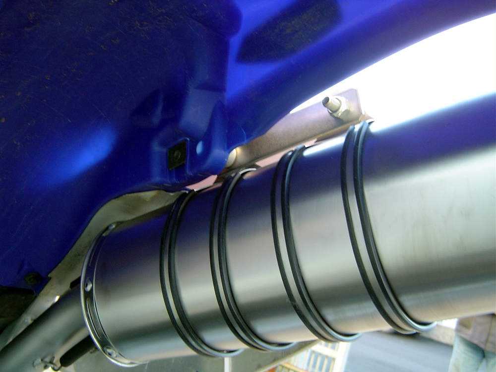 Exhaust compatible with Yamaha YZ400F 1998-1999, Furore Nero, Slip-on exhaust including removable db killer and link pipe, EPA-compliant 