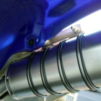 Exhaust compatible with Yamaha YZ400F 1998-1999, Furore Nero, Slip-on exhaust including removable db killer and link pipe, EPA-compliant 