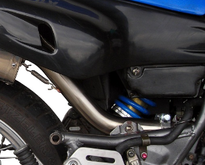 Exhaust compatible with Yamaha Xt 600 - E - K 1985-2002, Satinox , Slip-on exhaust including removable db killer and link pipe, EPA-compliant 