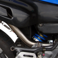 Exhaust compatible with Yamaha Xt 600 - E - K 1985-2002, Satinox , Slip-on exhaust including removable db killer and link pipe, EPA-compliant 