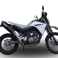 Exhaust compatible with Yamaha Xt 660 X-R 2004-2014, Furore Nero, Dual slip-on including removable db killers and link pipes, not EPA-compliant 
