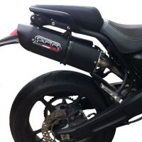 GPR exhaust compatible with Yamaha MT03 660 2006-2013, Furore Nero, Dual Homologated legal slip-on exhaust including removable db killers, link pipes and catalysts 