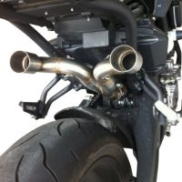 Exhaust compatible with Yamaha MT03 660 2006-2013, Albus Ceramic, Dual slip-on including removable db killers and link pipes, not EPA-compliant 