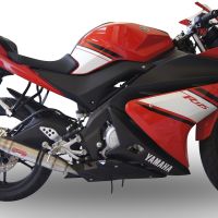 Exhaust compatible with Yamaha YZF 125 R 2008-2013, Deeptone Inox, Full system exhaust, including removable db killer 