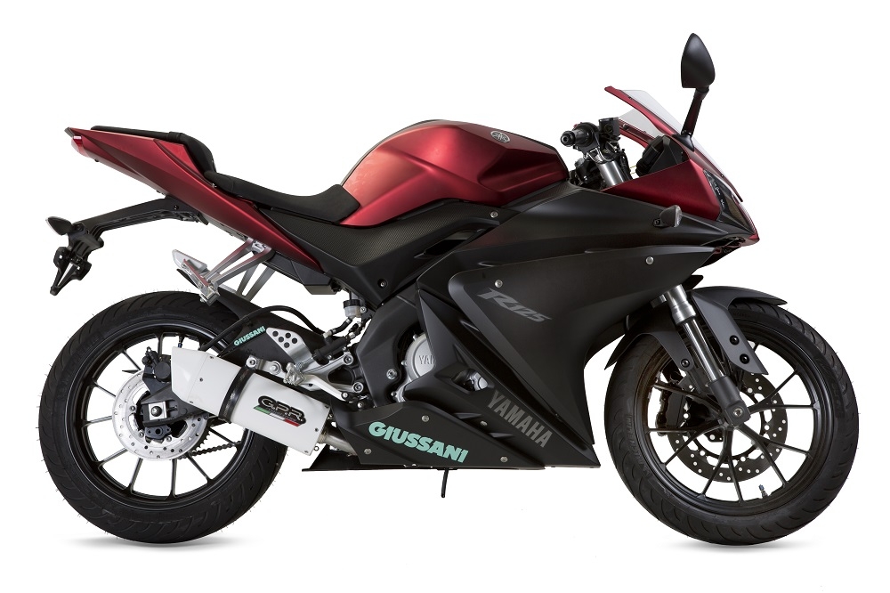 Exhaust compatible with Yamaha YZF 125 R 2014-2016, Albus Ceramic, Full system exhaust, including removable db killer 