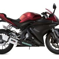 Exhaust compatible with Yamaha YZF 125 R 2014-2016, Albus Ceramic, Full system exhaust, including removable db killer 