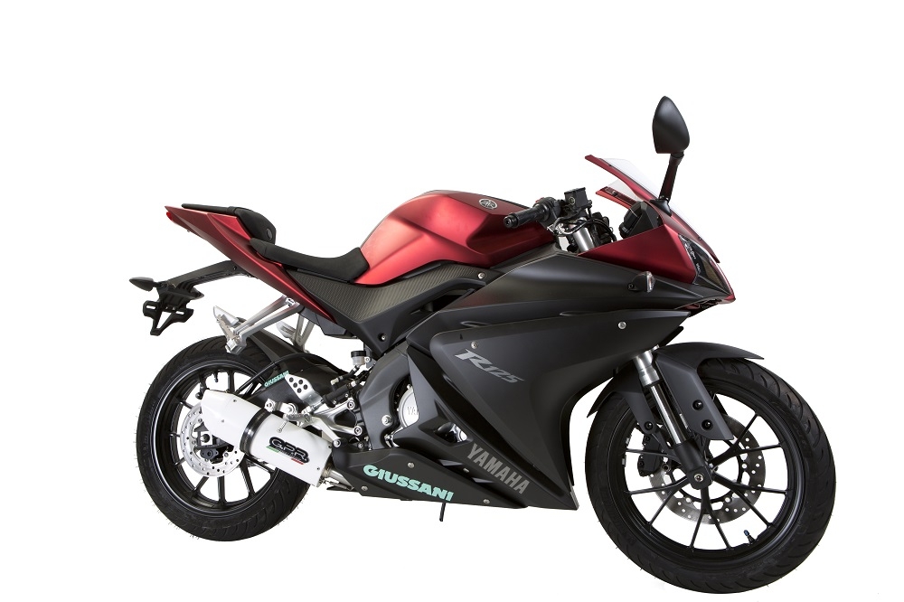 Exhaust compatible with Yamaha YZF 125 R 2014-2016, Albus Ceramic, Full system exhaust, including removable db killer 