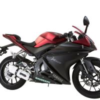 Exhaust compatible with Yamaha YZF 125 R 2014-2016, Albus Ceramic, Full system exhaust, including removable db killer 