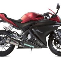 GPR exhaust compatible with  Yamaha YZF 125 R  2014-2016, New Grand Prix Evo Titanium, Full system exhaust, including removable db killer  