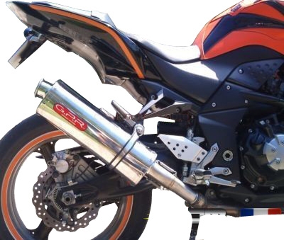 Exhaust compatible with Kawasaki Z1000 2007-2009, Trioval, Dual slip-on including removable db killers and link pipes, not EPA-compliant 