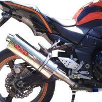 Exhaust compatible with Kawasaki Z1000 2007-2009, Trioval, Dual slip-on including removable db killers and link pipes, not EPA-compliant 
