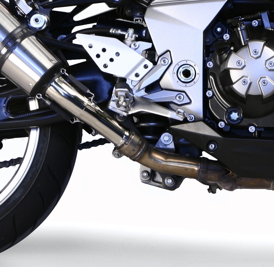 Exhaust compatible with Kawasaki Z1000 2007-2009, M3 Inox , Dual slip-on including removable db killers and link pipes, not EPA-compliant 