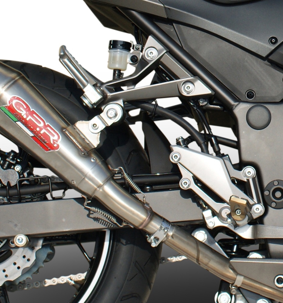 Exhaust compatible with Kawasaki Z300 2014-2017, Powercone Evo, Slip-on exhaust including removable db killer and link pipe, EPA-compliant 