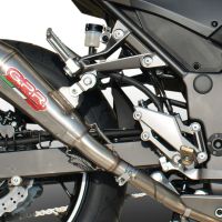 Exhaust compatible with Kawasaki Z300 2014-2017, Powercone Evo, Slip-on exhaust including removable db killer and link pipe, EPA-compliant 