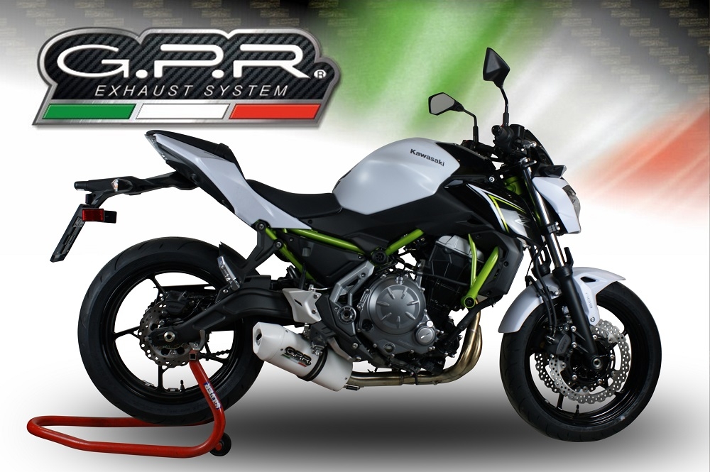 Exhaust compatible with Kawasaki Z 650 650 EX650M 2023-2024, Albus Ceramic, Full system exhaust, including removable db killer 