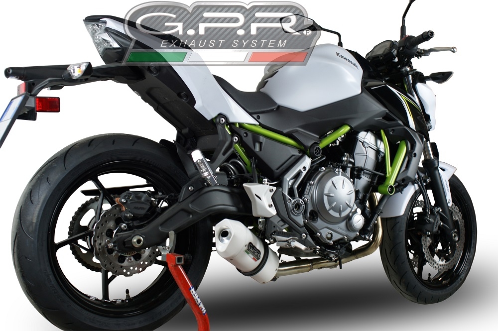 Exhaust compatible with Kawasaki Z 650 650 EX650M 2023-2024, Albus Ceramic, Full system exhaust, including removable db killer 