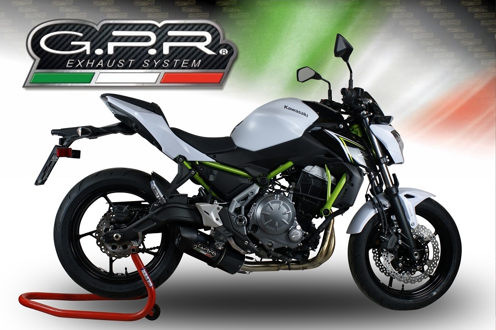 Exhaust compatible with Kawasaki Z 650 650 EX650M 2023-2024, Furore Evo4 Nero, Full system exhaust, including removable db killer 