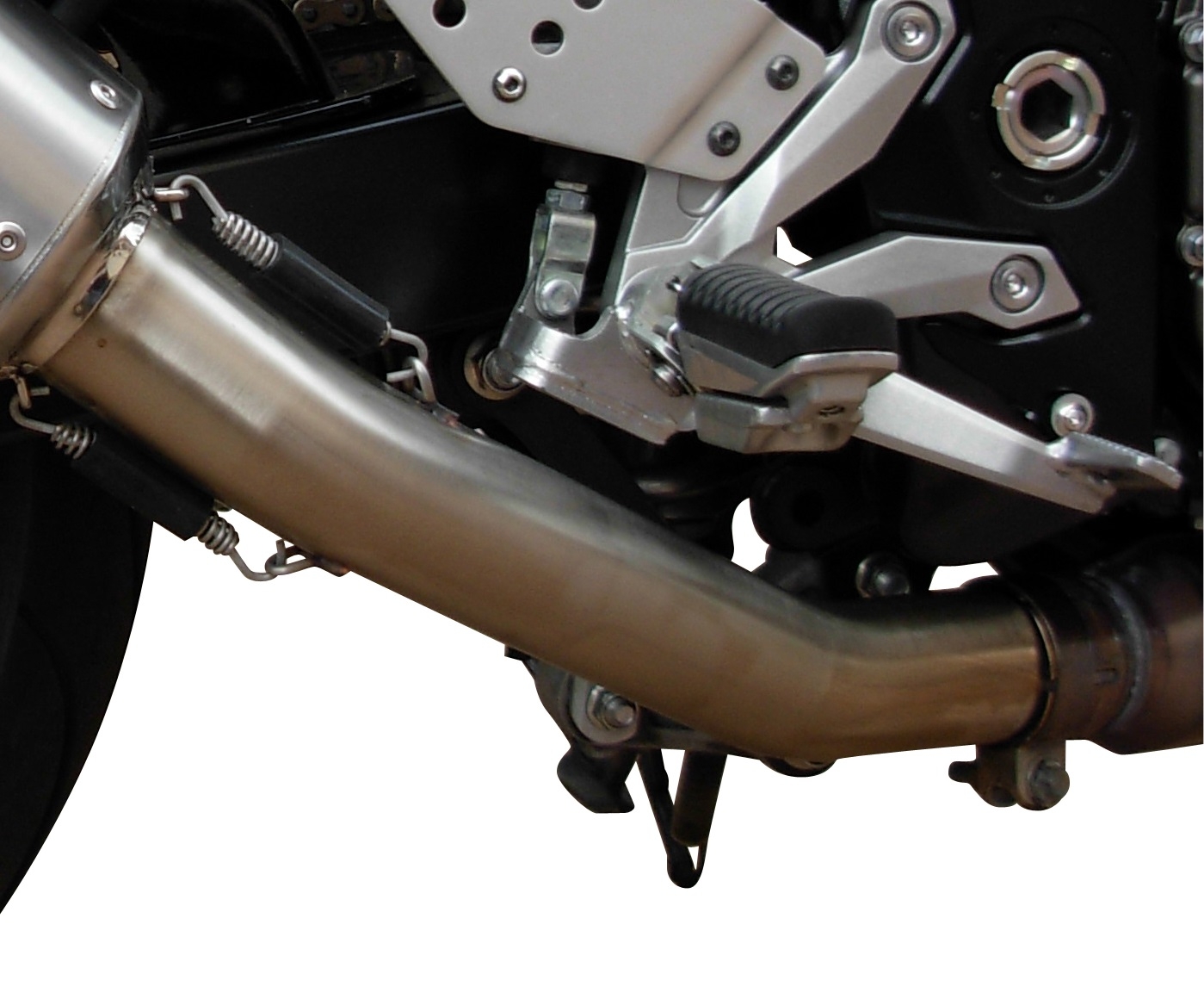 Exhaust compatible with Kawasaki Z-750 S 2007-2014, Satinox , Slip-on exhaust including removable db killer and link pipe, not EPA-compliant 
