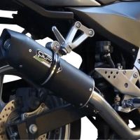 Exhaust compatible with Kawasaki Z-750 S 2007-2014, Furore Nero, Slip-on exhaust including removable db killer and link pipe, not EPA-compliant 