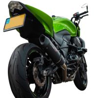 Exhaust compatible with Kawasaki Z-750 S 2004-2006, Furore Nero, Slip-on exhaust including removable db killer and link pipe, not EPA-compliant 