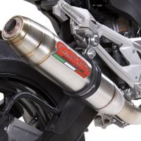 Exhaust compatible with Kawasaki Z-800 2009-2016, Deeptone Inox, Slip-on exhaust including removable db killer and link pipe, EPA-compliant 