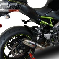 Exhaust compatible with Kawasaki Z-900E 2017-2020, Deeptone Inox, Slip-on exhaust including removable db killer and link pipe, EPA-compliant 
