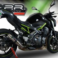 Exhaust compatible with Kawasaki Z-900E 2017-2020, Deeptone Inox, Slip-on exhaust including removable db killer and link pipe, EPA-compliant 