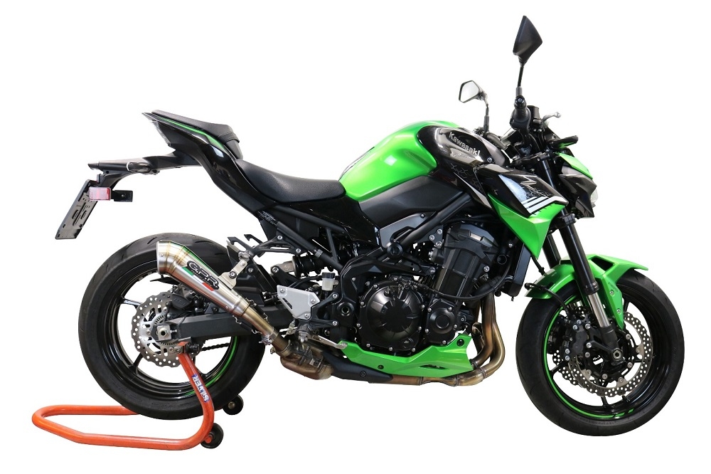 Exhaust compatible with Kawasaki Z-900 2020-2020, Powercone Evo, Slip-on exhaust including removable db killer and link pipe, EPA-compliant 